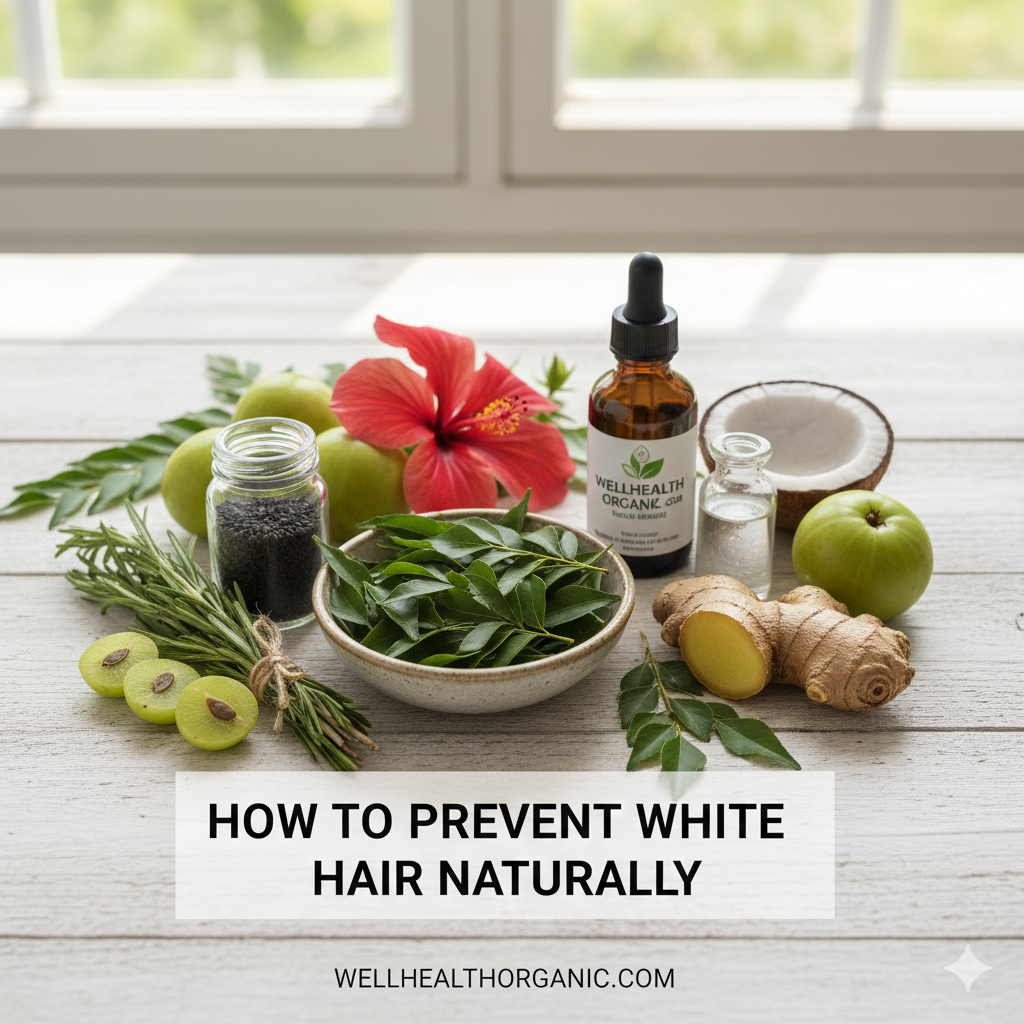 wellhealthorganic.com how to prevent white hair naturally